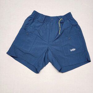 Aftco Mens Fishing Shorts Blue Lightweight Stain Resistant NWOT